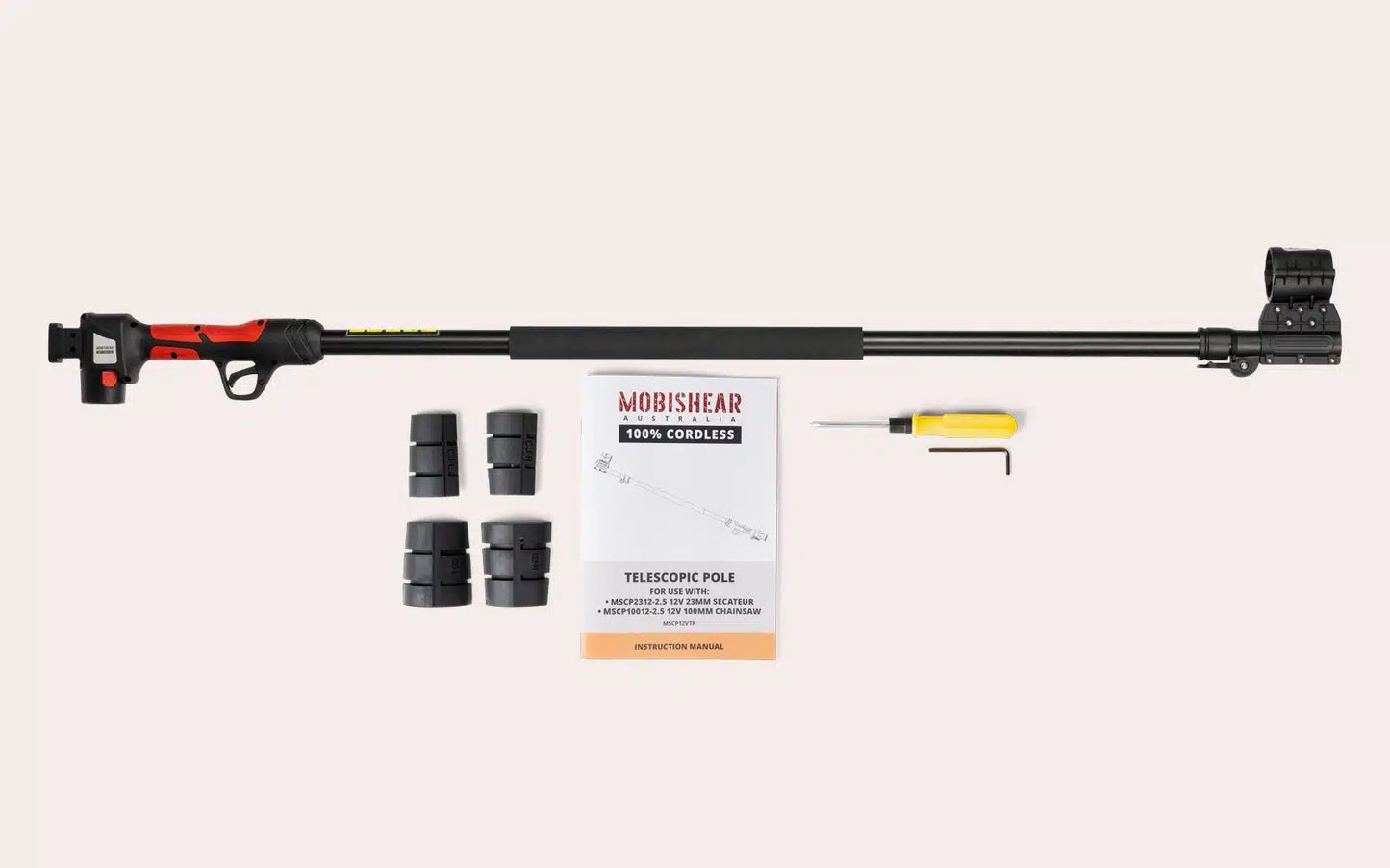 100% Cordless 12V Telescopic Pole Extension