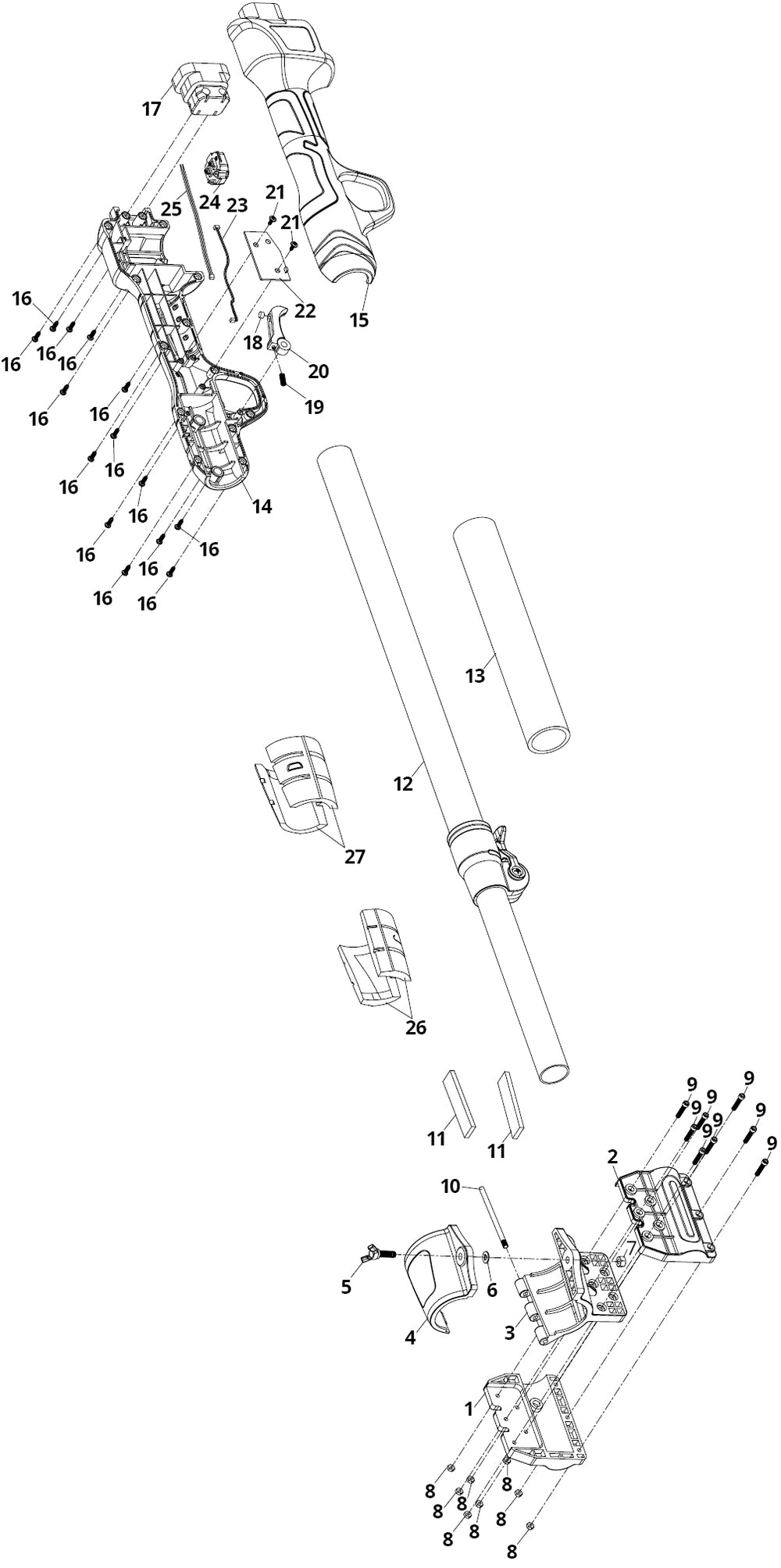 12V Telescopic Extension Pole