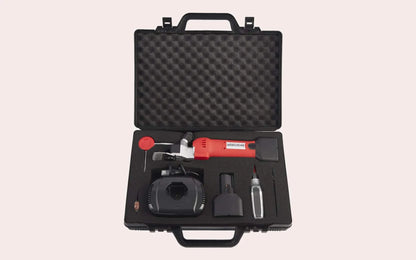 Mobishear Cordless Sheep Shearing Handpiece in carry case with 2 x 5Ah batteries, charger, screwdriver, oil, brush & cog